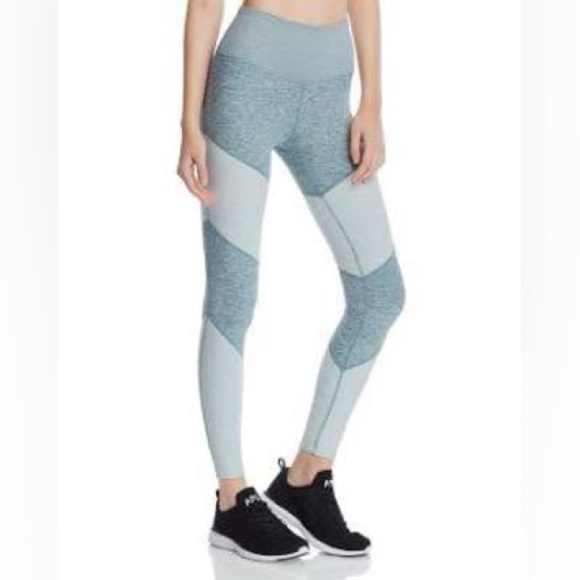 Alo Yoga Sheila Alosoft Heathered Seagrass 28" High Waist Legging Extra Small - Picture 1 of 5